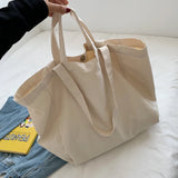 Women's Canvas Handbag Large Capacity Shoulder Bag Female Letter Printed