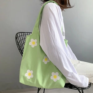 Women's Large Canvas Shopper Tote Bag Handbag