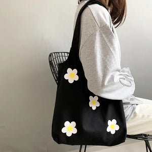 Women's Large Canvas Shopper Tote Bag Handbag