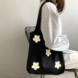 Women's Large Canvas Shopper Tote Bag Handbag