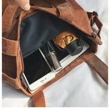 Women's Canvas Shoulder Bag Corduroy Crossbody Handbag Large Capacity