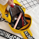 Women's Canvas Shoulder Bag Zipper Carton Crossbody Phone Purse Chest Bag