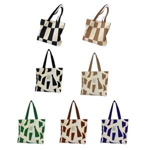 Harajuku Alphabet Print Canvas Shoulder Bag