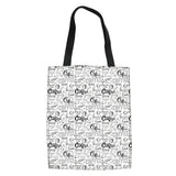 Women's Canvas Shoulder Bags British Style Ladies Folding Shopping Bag