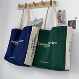 Women's Big Canvas Shopper Bag for Girl Student Handbag