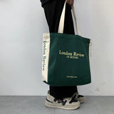 Women's Big Canvas Shopper Bag for Girl Student Handbag
