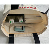 Women's Canvas Tote Bag Shopper Student Shoulder Cotton Shopping Bag