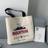 Women's Canvas Tote Bag Shopper Student Shoulder Cotton Shopping Bag