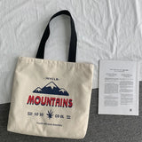 Women's Canvas Tote Bag Shopper Student Shoulder Cotton Shopping Bag