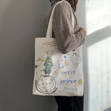 Women's Canvas Tote Bag Eco Foldable Shopper Handbag