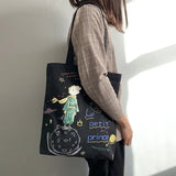 Women's Canvas Tote Bag Eco Foldable Shopper Handbag