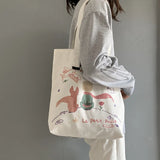 Women's Canvas Tote Bag Eco Foldable Shopper Handbag