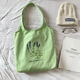 Women's Canvas Tote Bag Lavender Handbag