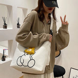 Women's Canvas Tote Bags Large Capacity Ladies Shoulder Bags