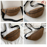 Canvas Wallet Belly Belt Waist Bag Phone Purse Chain Fanny Bag