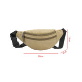 Canvas Wallet Belly Belt Waist Bag Phone Purse Chain Fanny Bag