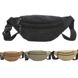 Canvas Wallet Belly Belt Waist Bag Phone Purse Chain Fanny Bag