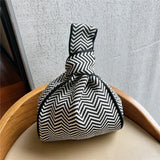 Women's Versatile Casual Bag Matching Knitted Handbag for Four Season