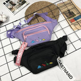 Women's Cartoon Dinosaur Belt Waist Bag Phone Wallet Hip Fanny Bag