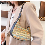 Women's Casual Shoulder Bags Contrast Pu Leather Bags