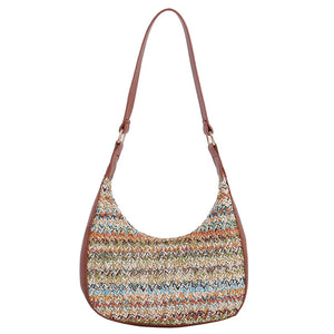 Women's Casual Shoulder Bags Contrast Pu Leather Bags