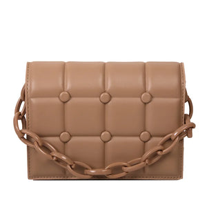 Women's Casual Shoulder Bag Handheld Chain Small Square Bag