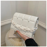 Women's Casual Shoulder Bag Handheld Chain Small Square Bag