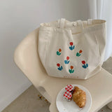 Casual Print Handbag Canvas Shoulder Bag Large Capacity Tote