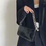 Women's Chain Underarm Shoulder Bag Glossy Patent Leather
