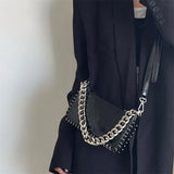 Women's Chain Underarm Shoulder Bag Glossy Patent Leather