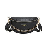 Chain Waist Bag Leather Fanny Pack for Women