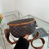 Women's PU Leather Chest Bag Shoulder Crossbody Belt Bag Phone Wallet