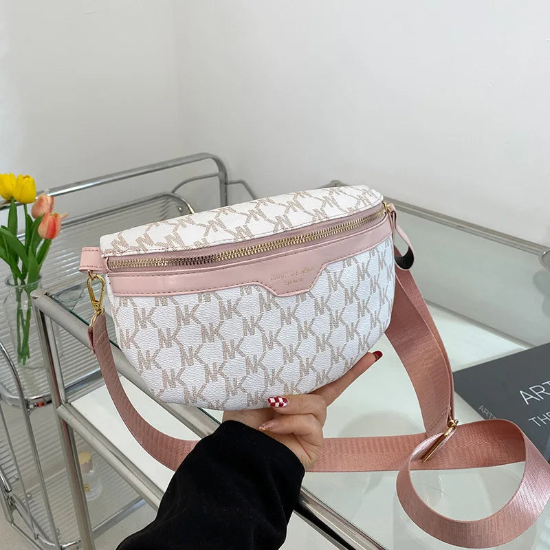 Women's PU Leather Chest Bag Shoulder Crossbody Belt Bag Phone Wallet