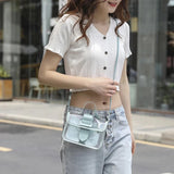 Women's Clear Clutch Purse Jelly Messenger Shoulder Bag Square Shape Crossbody H