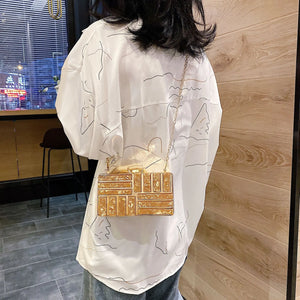 Pink Acrylic Clutch Bag Women's Shoulder Party Handbag