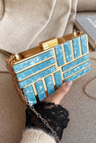 Pink Acrylic Clutch Bag Women's Shoulder Party Handbag