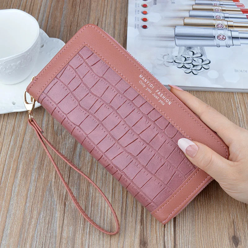 Women's Long Wallet Zipper Clutch Large Capacity Mobile Wallet