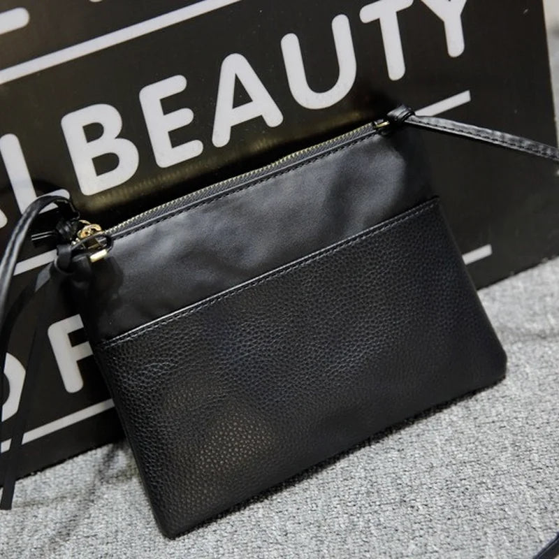 Leather Enveloped Clutch Bag Crossbody Shoulder Messenger Female Bag