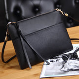 Envelope Shaped PU Leather Clutch Bag Crossbody Messenger Shoulder Zipper