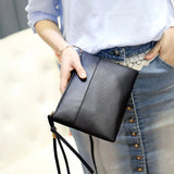 Envelope Shaped PU Leather Clutch Bag Crossbody Messenger Shoulder Zipper