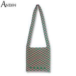 Plaid Crossbody Bag Crochet Shoulder Tote Square Hobo Purse Handbag