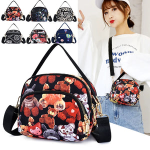 Women's Print Shoulder Bag Nylon Handbag Crossbody Wallet Beach Bag