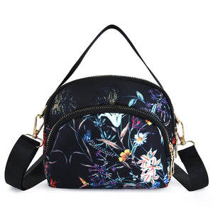 Women's Print Shoulder Bag Nylon Handbag Crossbody Wallet Beach Bag