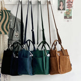 Women's Corduroy Shoulder Bag Ladies Tote Handbag Messenger Crossbody Bag