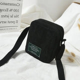 Women's Corduroy Shoulder Bag Small Messenger Crossbody Work Bag Vintage