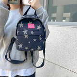 Women's Five Pointed Star Cowboy Backpack Student Schoolbag