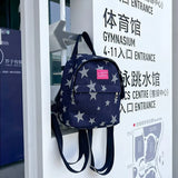 Women's Five Pointed Star Cowboy Backpack Student Schoolbag