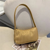 Women's Crescent Bag Shoulder Bag Female Hobo Handbag Stripe Casual