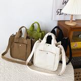 Women's Canvas Crossbody Tote Bag Large Capacity Shoulder Bag