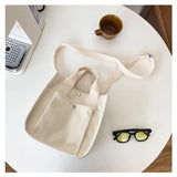 Women's Canvas Crossbody Tote Bag Large Capacity Shoulder Bag